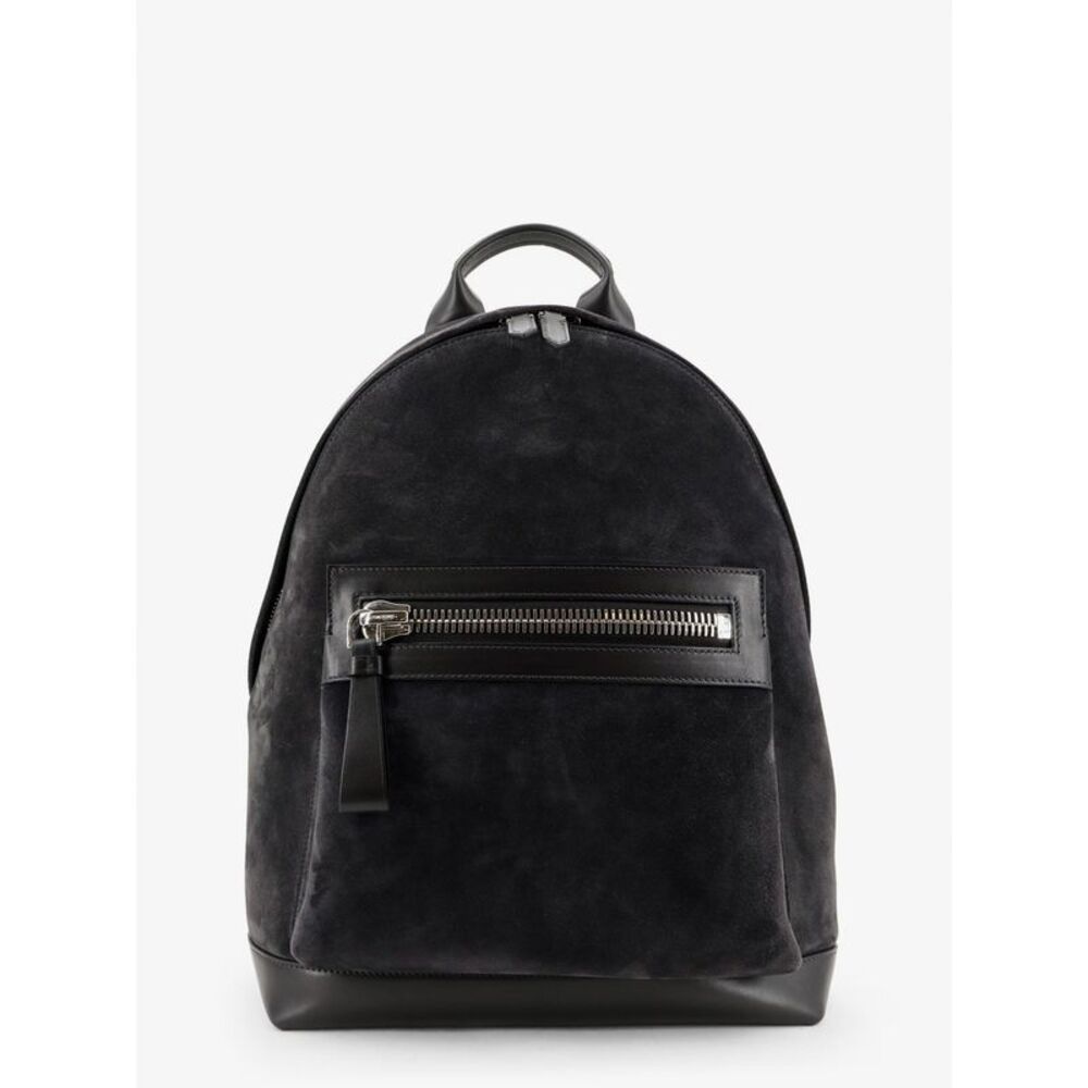 Tom Ford Men Suede Backpack With Maxi Zip On The Front